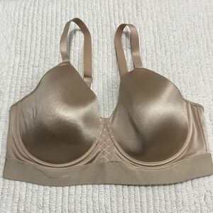 Bali Women Bra 42 D Beige Longline‎ Underwire Lightly Lined Smooth Adjustable